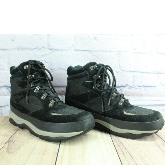 LL Bean Black Suede Lace Up Insulated Waterproof Hiking Boots Size 11.5 M main image 10